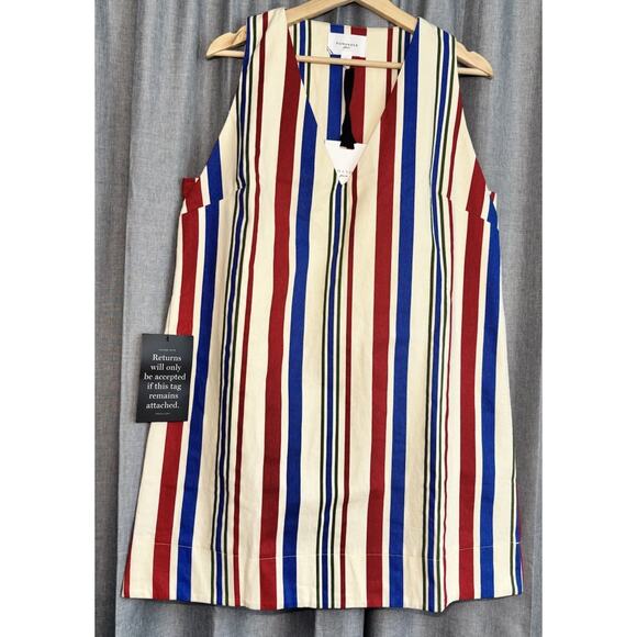 Tuckernuck Red and Blue Sleeveless V-Neck Mini Dress - Picture 2 of 10